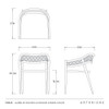 Arteriors - FRS33 - Outdoor Dining Chair - Aurelie - Buff/Blackened Bronze