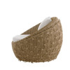 Arteriors - FRS30 - Outdoor Swivel Lounge Chair - Florian - Pearl/Tan