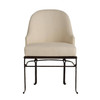 Arteriors - FRI42 - Dining Chair - Carrick - Oxford White/Blackened Iron