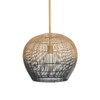 Arteriors - DPS09 - One Light Pendant - Swami - Natural and Black/Antique Brass