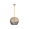 Arteriors - DPS09 - One Light Pendant - Swami - Natural and Black/Antique Brass