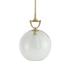 Arteriors - DPI15 - One Light Pendant - Estribo - Clear/Antique Brass