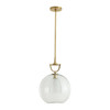 Arteriors - DPI15 - One Light Pendant - Estribo - Clear/Antique Brass