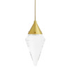 Arteriors - DPC38 - LED Pendant - Berkley - Clear/Antique Brass