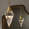 Arteriors - DPC38 - LED Pendant - Berkley - Clear/Antique Brass