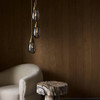 Arteriors - DPC35 - Three Light Chandelier - Giselle - Smoke Luster/Antique Brass