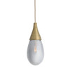 Arteriors - DPC34 - One Light Pendant - Giselle - Smoke Luster/Antique Brass