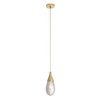 Arteriors - DPC34 - One Light Pendant - Giselle - Smoke Luster/Antique Brass