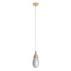 Arteriors - DPC34 - One Light Pendant - Giselle - Smoke Luster/Antique Brass