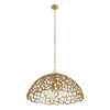 Arteriors - DMI35 - Three Light Pendant - Lotus - Antique Brass/Antique Brass