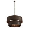 Arteriors - DMI31 - Six Light Chandelier - Hecche - Carbon/Bronze
