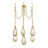 Arteriors - DMC38 - Six Light Chandelier - Ova - Antique Brass/Opal
