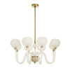 Arteriors - DMC37 - Eight Light Chandelier - Tebaldi - Clear Etched/Antique Brass