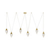 Arteriors - DLC60 - LED Chandelier - Berkley - Clear/Antique Brass