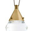 Arteriors - DLC60 - LED Chandelier - Berkley - Clear/Antique Brass