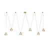 Arteriors - DLC57 - LED Chandelier - Noble - Clear/Antique Brass