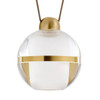 Arteriors - DLC57 - LED Chandelier - Noble - Clear/Antique Brass