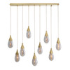 Arteriors - DLC56 - Nine Light Chandelier - Giselle - Smoke Luster/Antique Brass