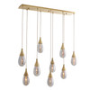 Arteriors - DLC56 - Nine Light Chandelier - Giselle - Smoke Luster/Antique Brass