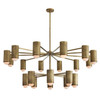 Arteriors - DLC55 - 20 Light Chandelier - Loryn - Antique Brass/White