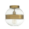 Arteriors - DFI12 - One Light Flush Mount - Garrison - Clear/Antique Brass