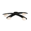 Arteriors - DFC26 - LED Flush Mount - Axia - Blackened Iron/Matte Opal