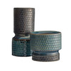 Arteriors - AVC20 - Vases, Set of 2 - Cliff - Gunmetal & Teal Reactive