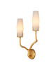 Currey and Company - 5000-0284 - Two Light Wall Sconce - Mathilda - White/Matte Gold