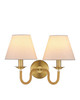 Currey and Company - 5000-0274 - Two Light Wall Sconce - Adala - Natural/Brushed Brass