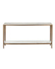 Currey and Company - 4000-0238 - Console Table - Oblique - Natural/Antique Brass