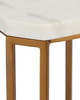 Currey and Company - 4000-0235 - Drinks Table - Ocho - White/Antique Brass