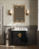 Currey and Company - 3800-0017 - 36" Vanity with Oval Undermount Sink - Briallen - Caviar Black/Natural/White/Light Antique Brass