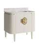 Currey and Company - 3800-0016 - 36" Vanity with Oval Undermount Sink - Briallen - Cerused White/Natural/White/Polished Brass