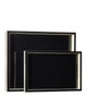 Currey and Company - 1200-1019 - Tray Set of 2 - Lacquer - Ivory/Black