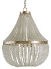 Currey and Company - 9202 - Three Light Chandelier - Chanteuse Collection - Silver Granello