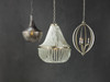 Currey and Company - 9202 - Three Light Chandelier - Chanteuse Collection - Silver Granello