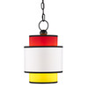 Currey and Company - 9000-0943 - One Light Pendant - Mathias Collection - Multi-Color/Satin Black