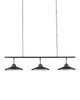 Currey and Company - 9000-0858 - Three Light Chandelier - Ditchley Collection - Black Bronze/White