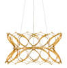 Currey and Company - 9000-0799 - Three Light Chandelier - Clelia Gold Chandelier - Contemporary Gold Leaf