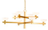 Currey and Company - 9000-0642 - Eight Light Chandelier - Poitou Gold Chandelier - Contemporary Gold Leaf/White
