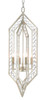 Currey and Company - 9000-0527 - Four Light Chandelier - Mazurka Chandelier - Contemporary Silver Leaf