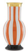 Currey and Company - 1200-0387 - Vase - De Luca Collection - Orange/White/Gold/Black