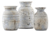 Currey and Company - 1200-0278 - Pot Set of 3 - Hymachal Wooden Pot Set of 3 - Bluewash