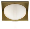 Currey and Company - 9999-0039 - Two Light Flush Mount - Lucas - Antique Brass