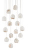 Currey and Company - 9000-0898 - 15 Light Pendant - Lazio - White/Silver