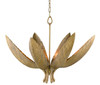 Currey and Company - 9000-0766 - Six Light Chandelier - Bird of Paradise - Antique Brass