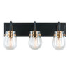 Varaluz - V68041BKAGB - Three Light Bath Vanity - Bromyard - Matte Black / Aged Brass