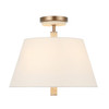 Varaluz - 576S03BG - Three Light Semi-Flush Mount - Rockford - Brontourage/Travartine