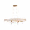Varaluz - 572N08BK - Eight Light Pendant - Drama Club - Brass Kisser