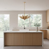 Varaluz - 563P06BK - Six Light Pendant - Zanara - Brass Kisser